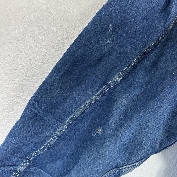 Vintage Carhartt Jacket XXL Denim Blanket Lined Work Barn Chore Coat Distressed - Picture 11 of 14